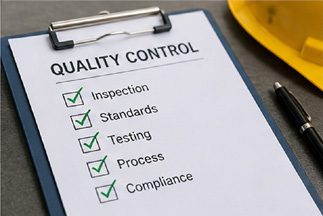 Quality control checklist on a clipboard